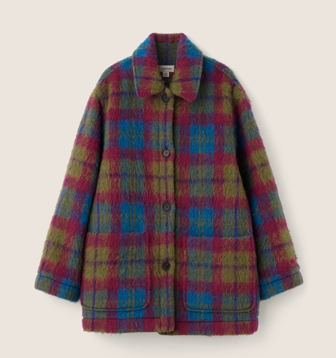 시엔느 메튜 알파카 체크 코트 상품이미지7