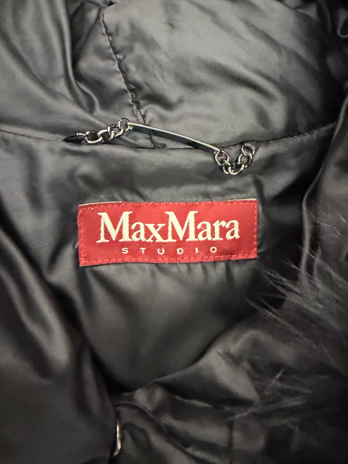 정품) 막스마라 블랙 퀼팅 후드퍼 패딩 38(55-66) 상품이미지7