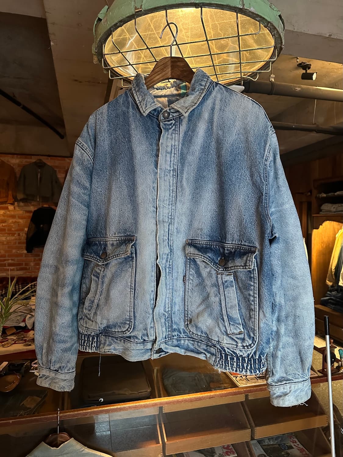 80s 빈티지 리바이스 데님 봄버 자켓 상품이미지2