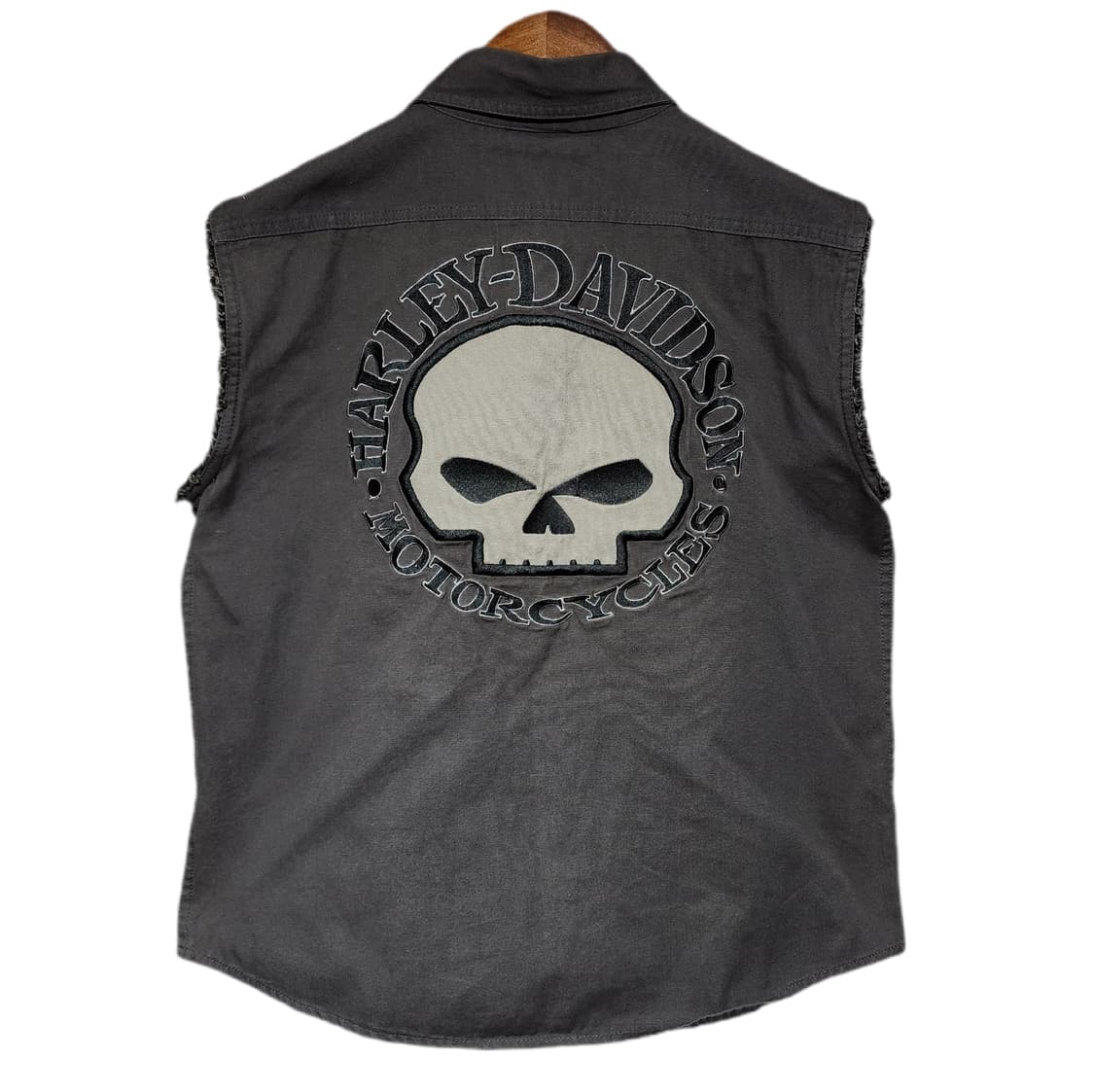 10's 빈티지 할리데이비슨 바이커 조끼 베스트 셔츠 자켓 상품이미지1