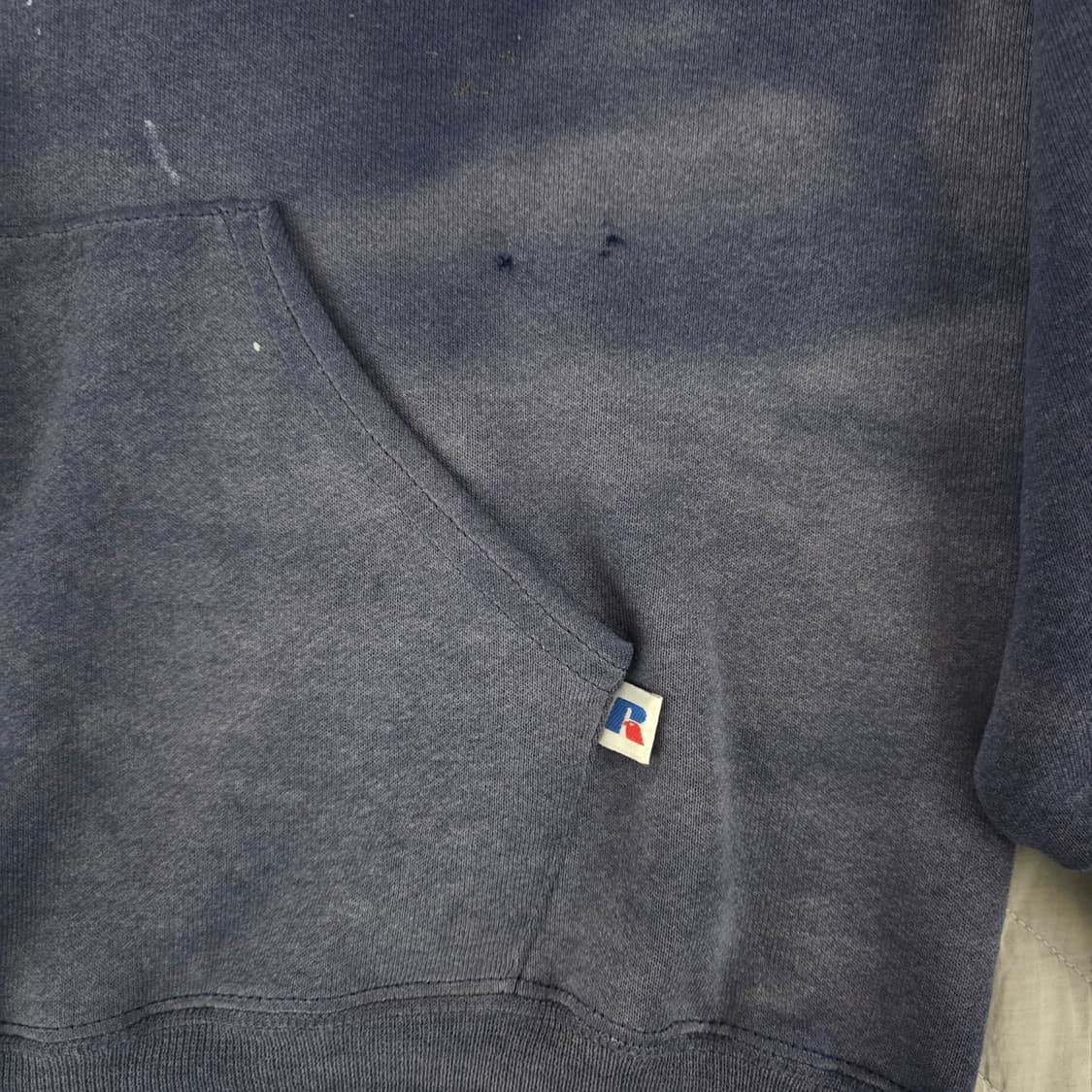 [M] 90s 러셀 애슬레틱 후드집업 네이비 ver. 트래쉬드, 페이드 상품이미지3