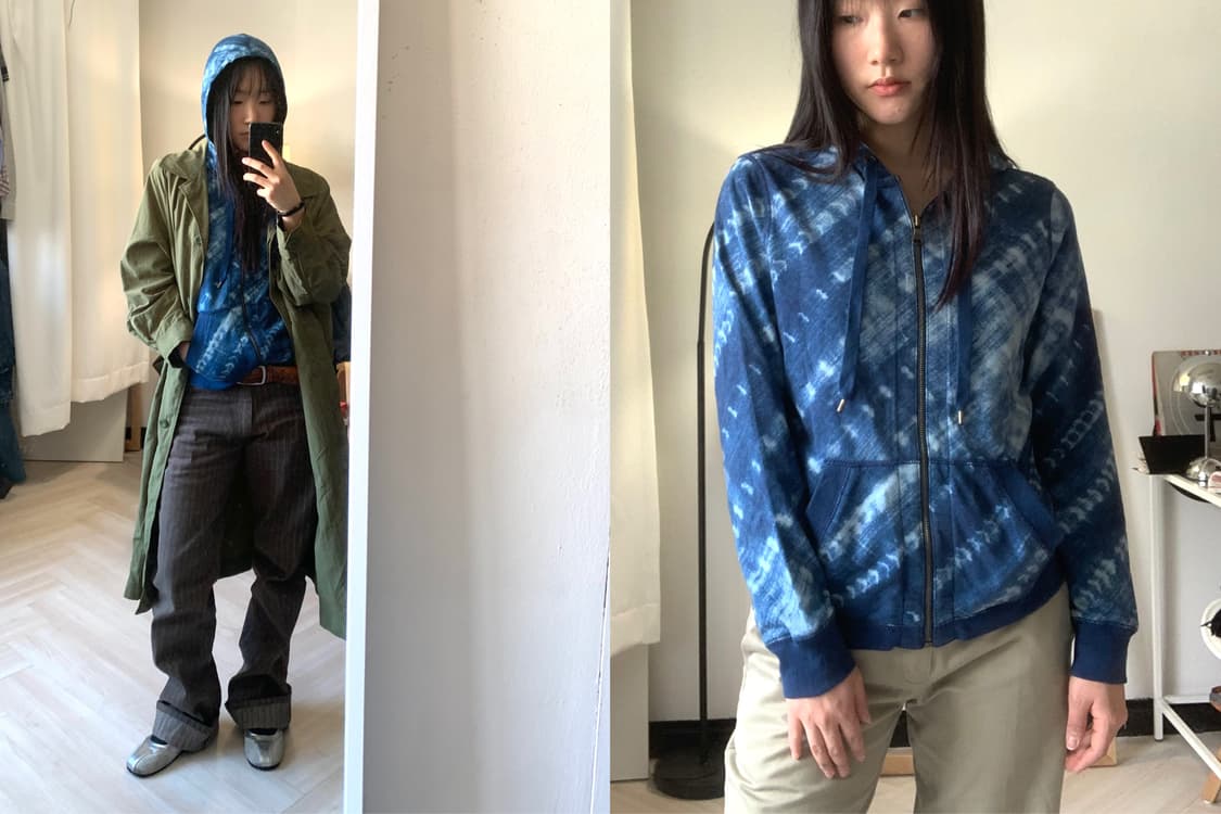 [LRL RALPH LAUREN] indigo washed hoodie 상품이미지1