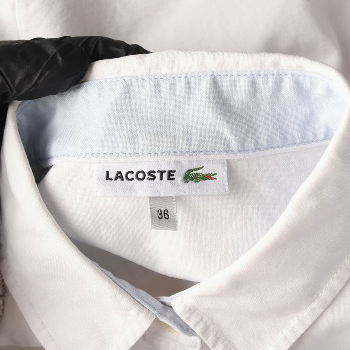 라코스테 우먼스 클래식 로고 화이트 셔츠 36 상품이미지5