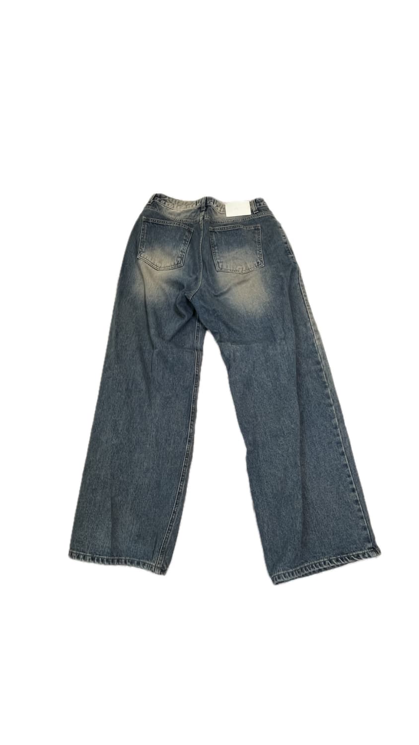 밀리언코르 9581 유니섹스 딥 워시드 와이드 데님 빈티지 블루 상품이미지2