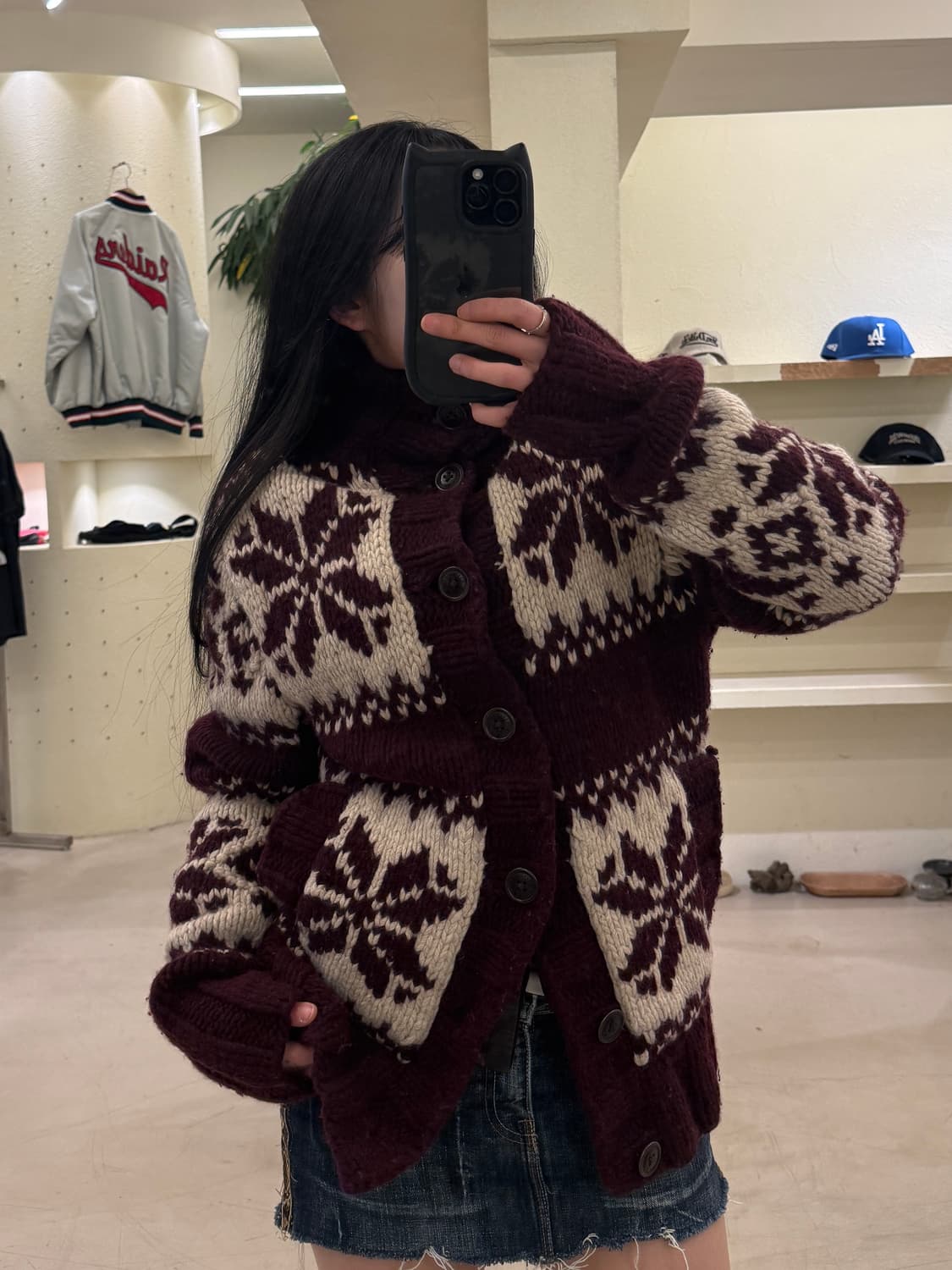 빈티지 패턴 스웨터 가디건 U86 상품이미지1