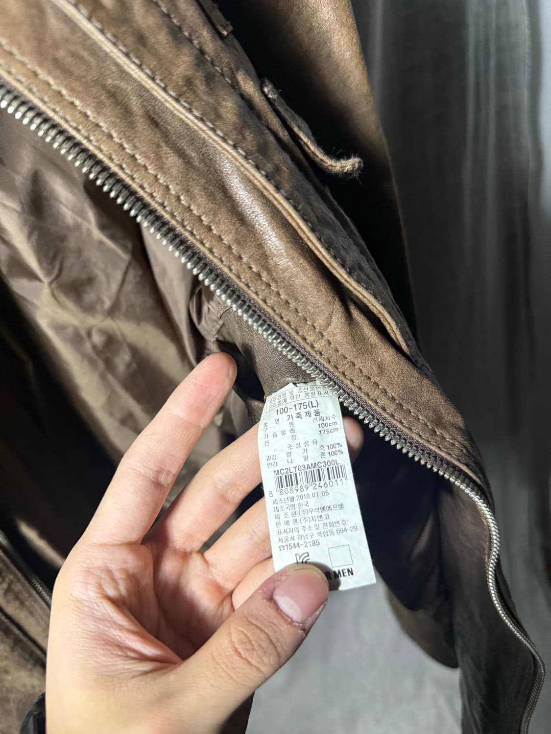 Lambskin Military Moto Leather Jacket  상품이미지8