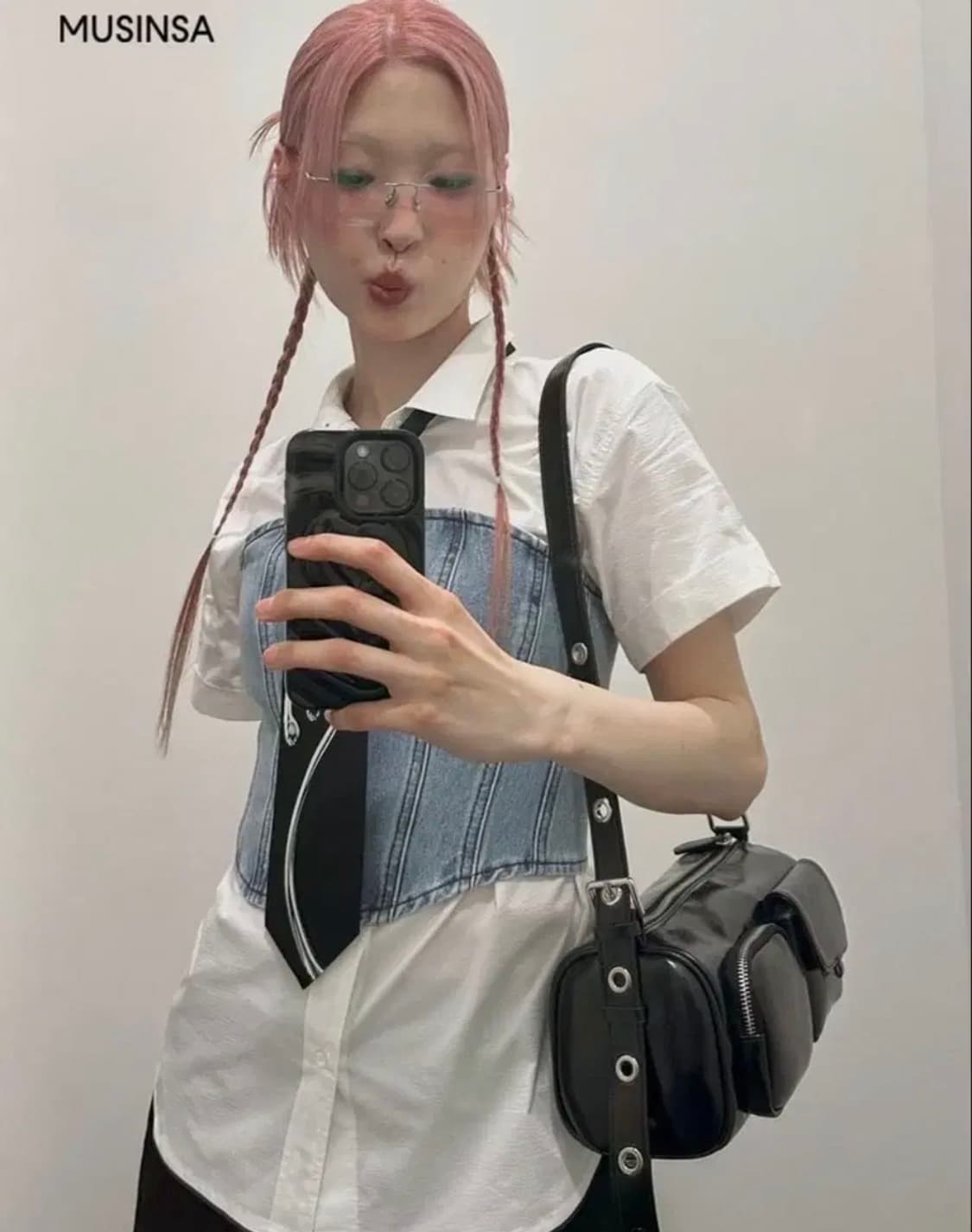 세미콜론 아이웨어 줄리엔 실버 무테 블루라이트 안경 상품이미지5