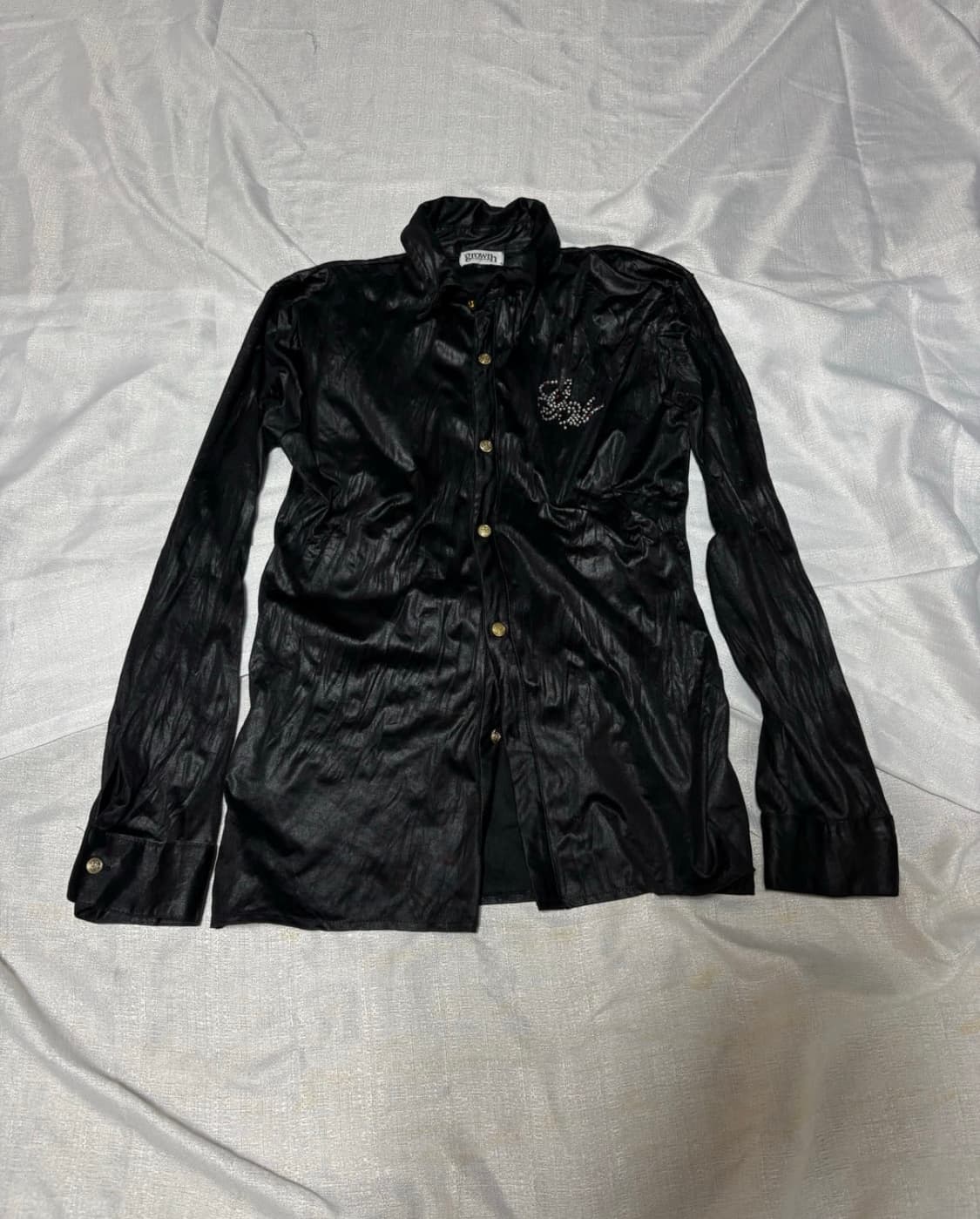 In The Attic 00's Y2K Cubic Black Shirts 상품이미지1