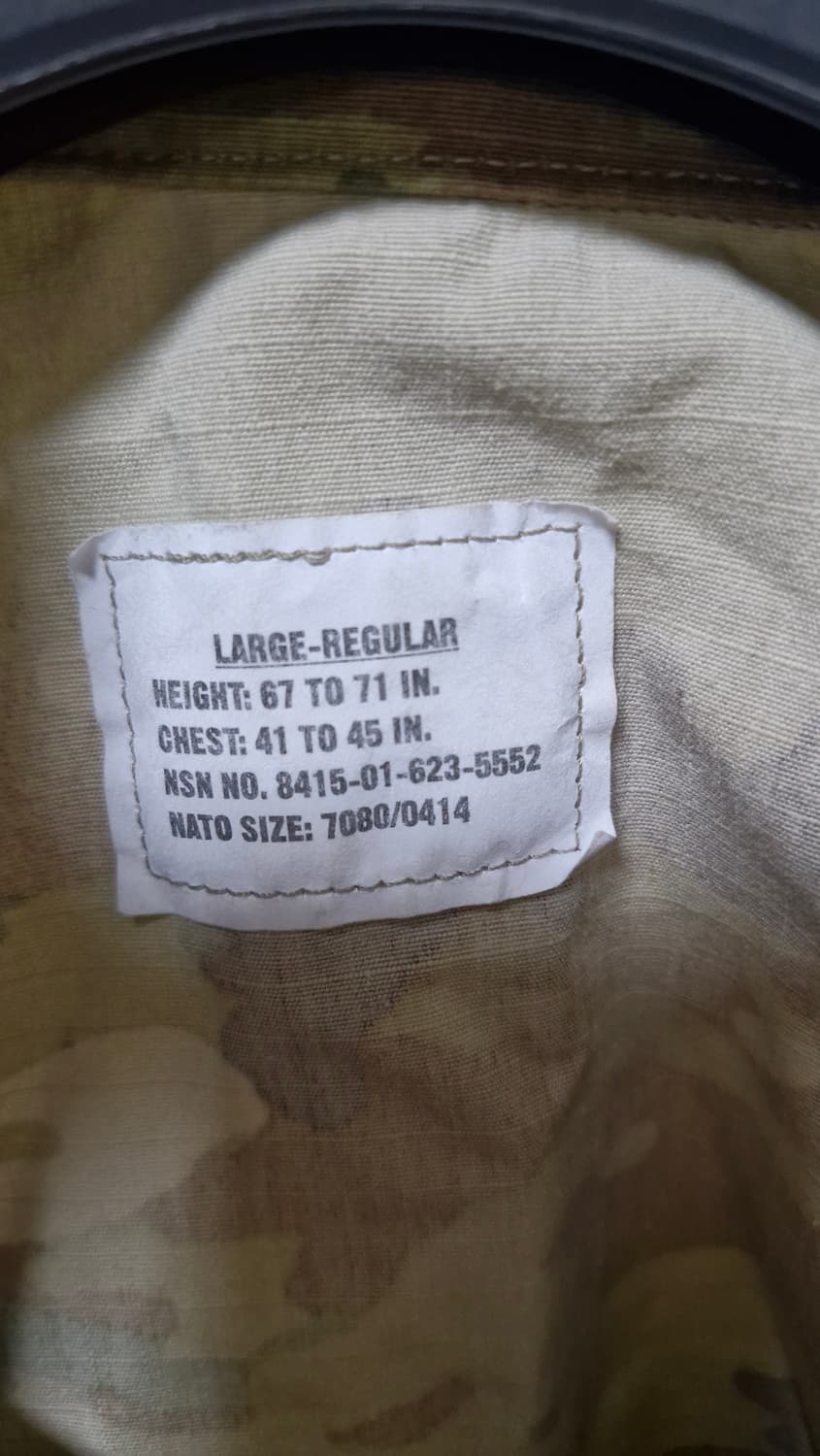 미군밀리터리 카모 ocp 군복 상의 야상 자켓 large regular 상품이미지6