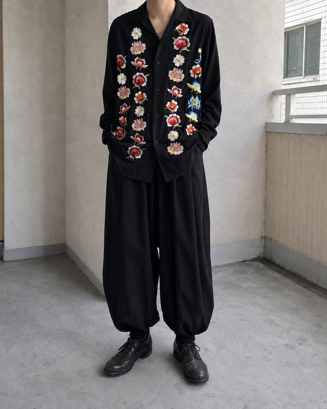 YOHJI YAMAMOTO POUR HOMME FLOWER SHIRT 상품이미지1