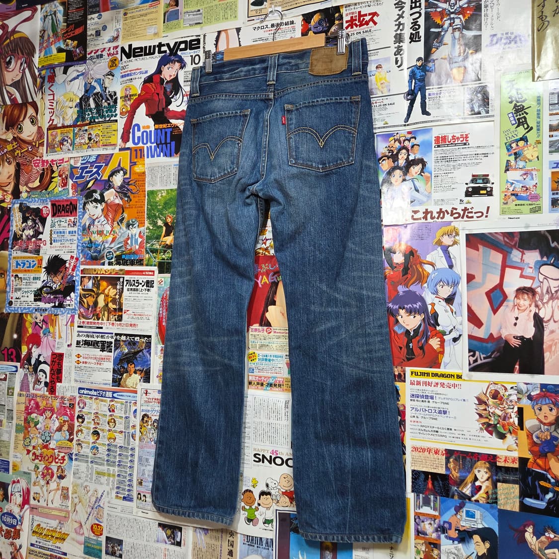 리바이스 523 중청 워싱 데님 팬츠 상품이미지2