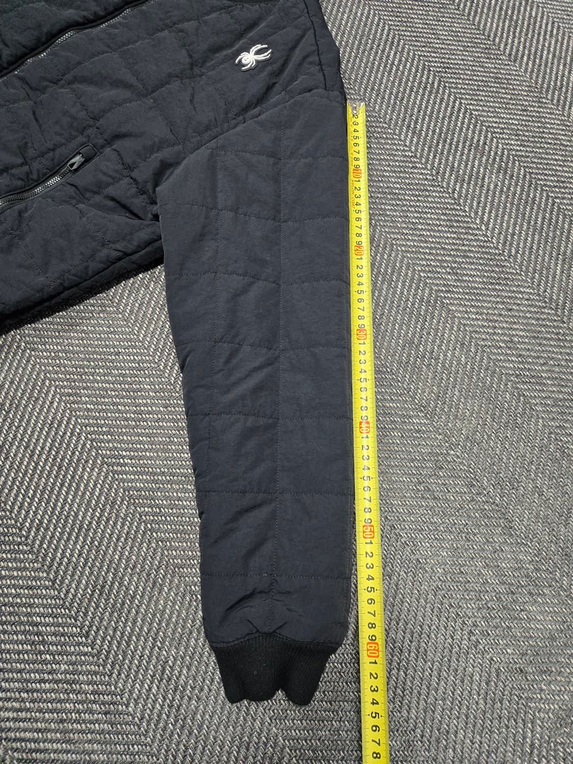 스파이더 봄버 자켓 블랙 라이프 스타일 스퀘어 퀼팅 자켓 상품이미지8