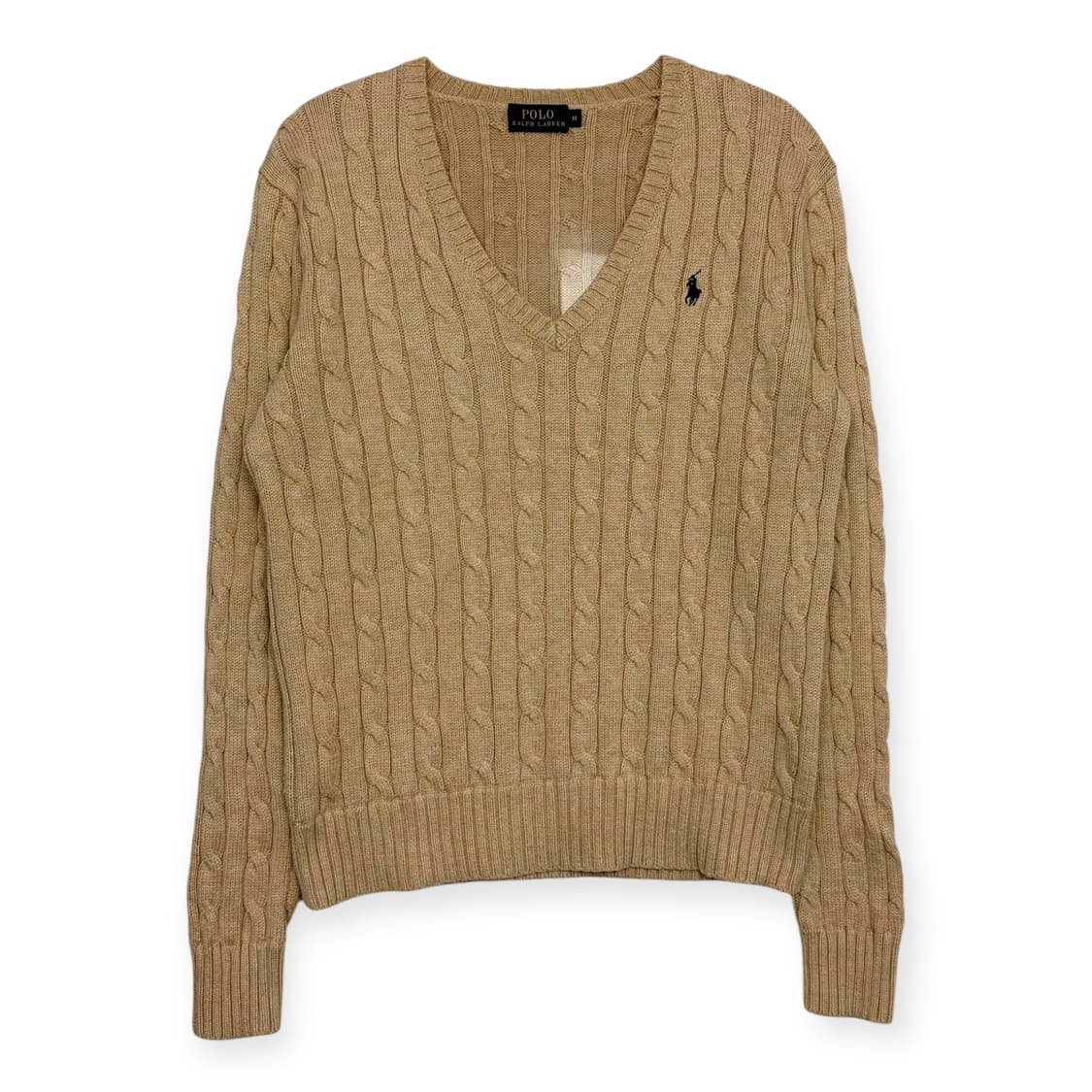 폴로 랄프로렌 브이넥 꽈배기 니트 티셔츠 상품이미지1