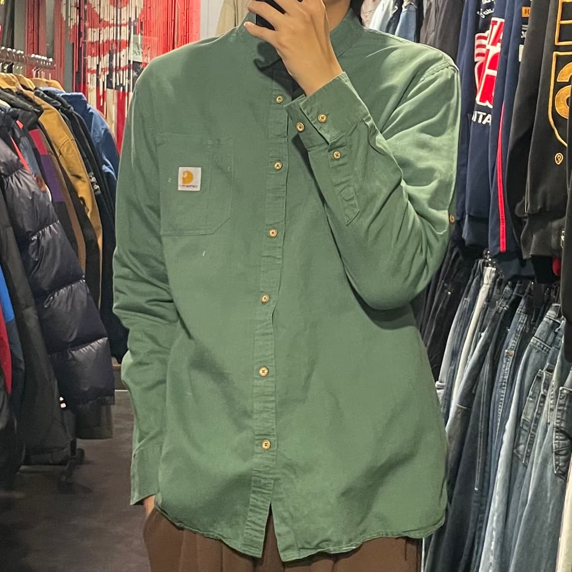 [IM] carhartt 칼하트 녹차 긴팔셔츠 상품이미지4