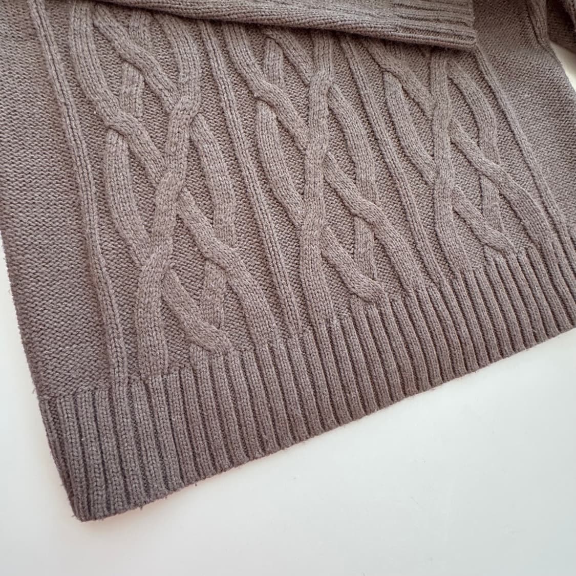 유니클로 베이지브라운 케이블 니트 S 상품이미지4