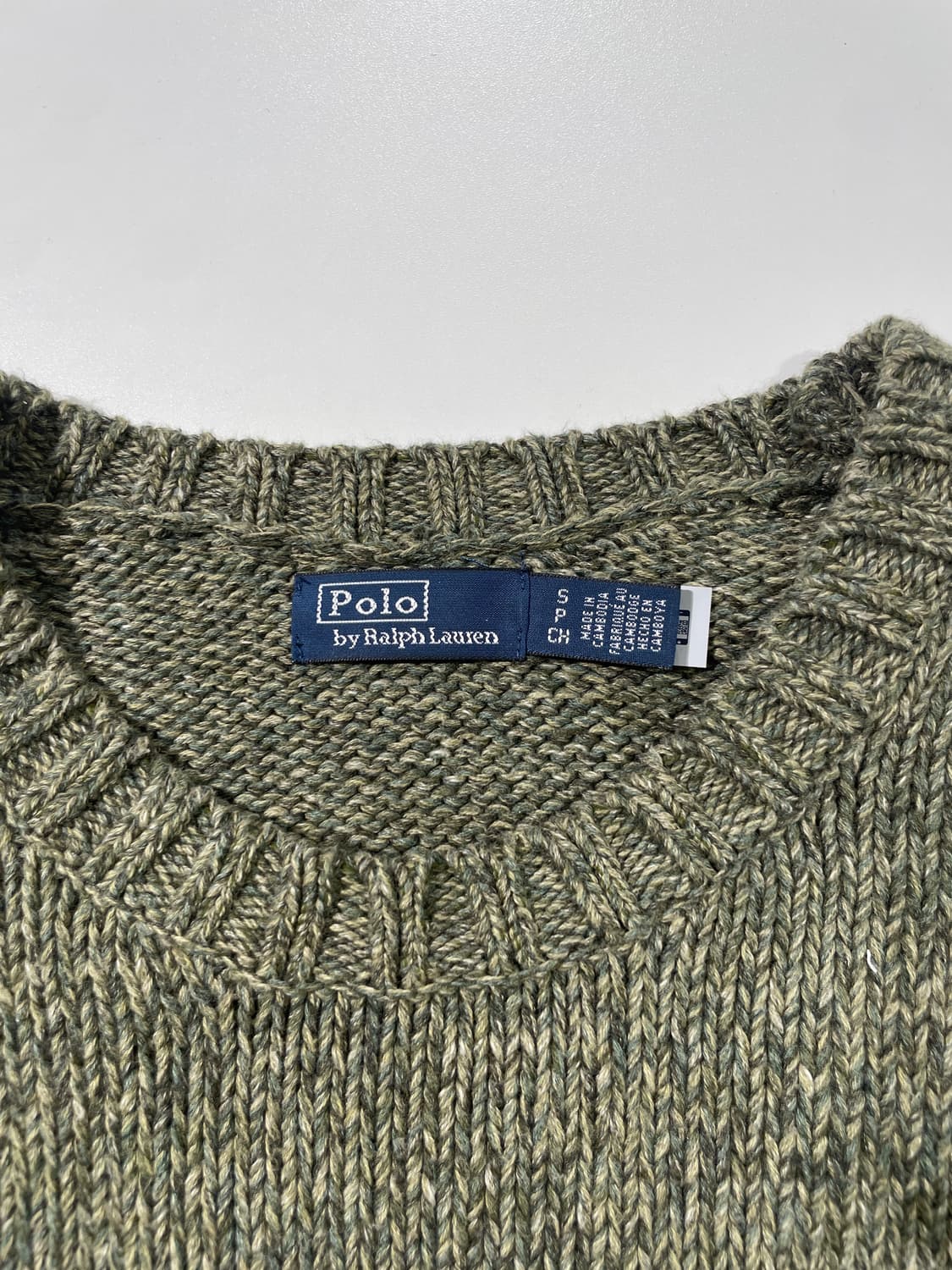 폴로 랄프로렌 모스 그린 이니셜 크루넥 스웨터 상품이미지7