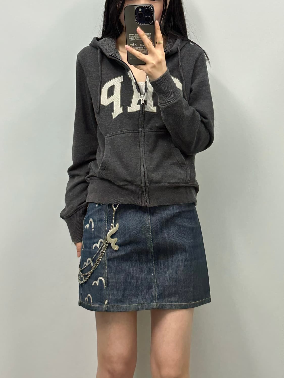 Gap 갭 차콜 후드집업 상품이미지1