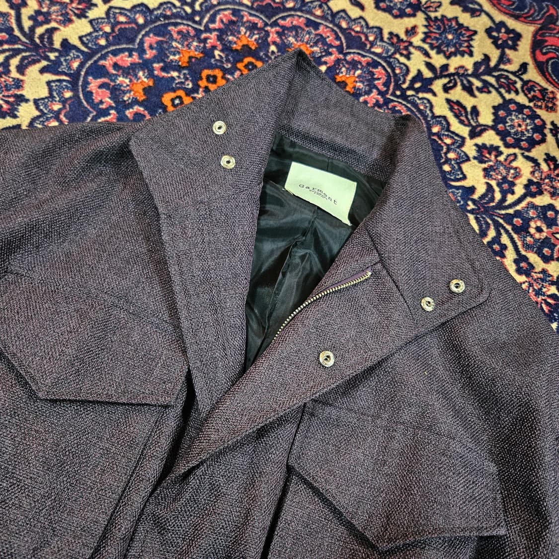 가먼츠 도큐먼트 하이넥 라인 버튼 사파리 포멀 자켓 Free 상품이미지3