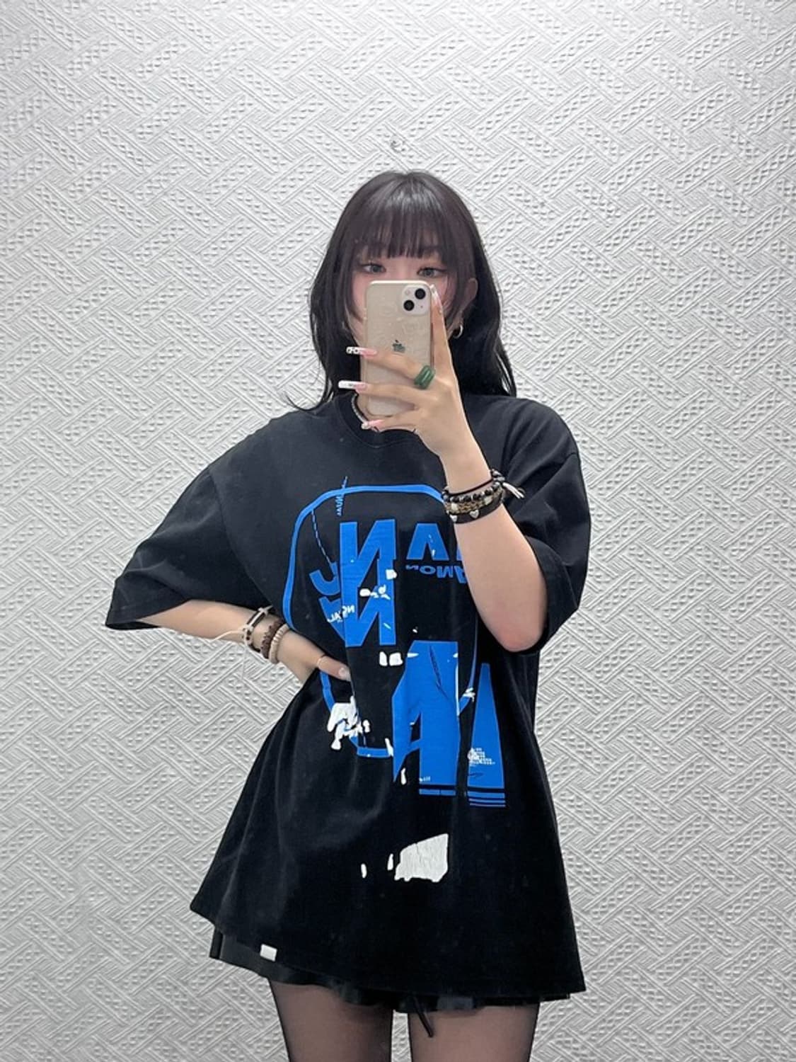 노메뉴얼 빈티지 스트릿 펑크 그래픽 반팔티 XL C11383 상품이미지2