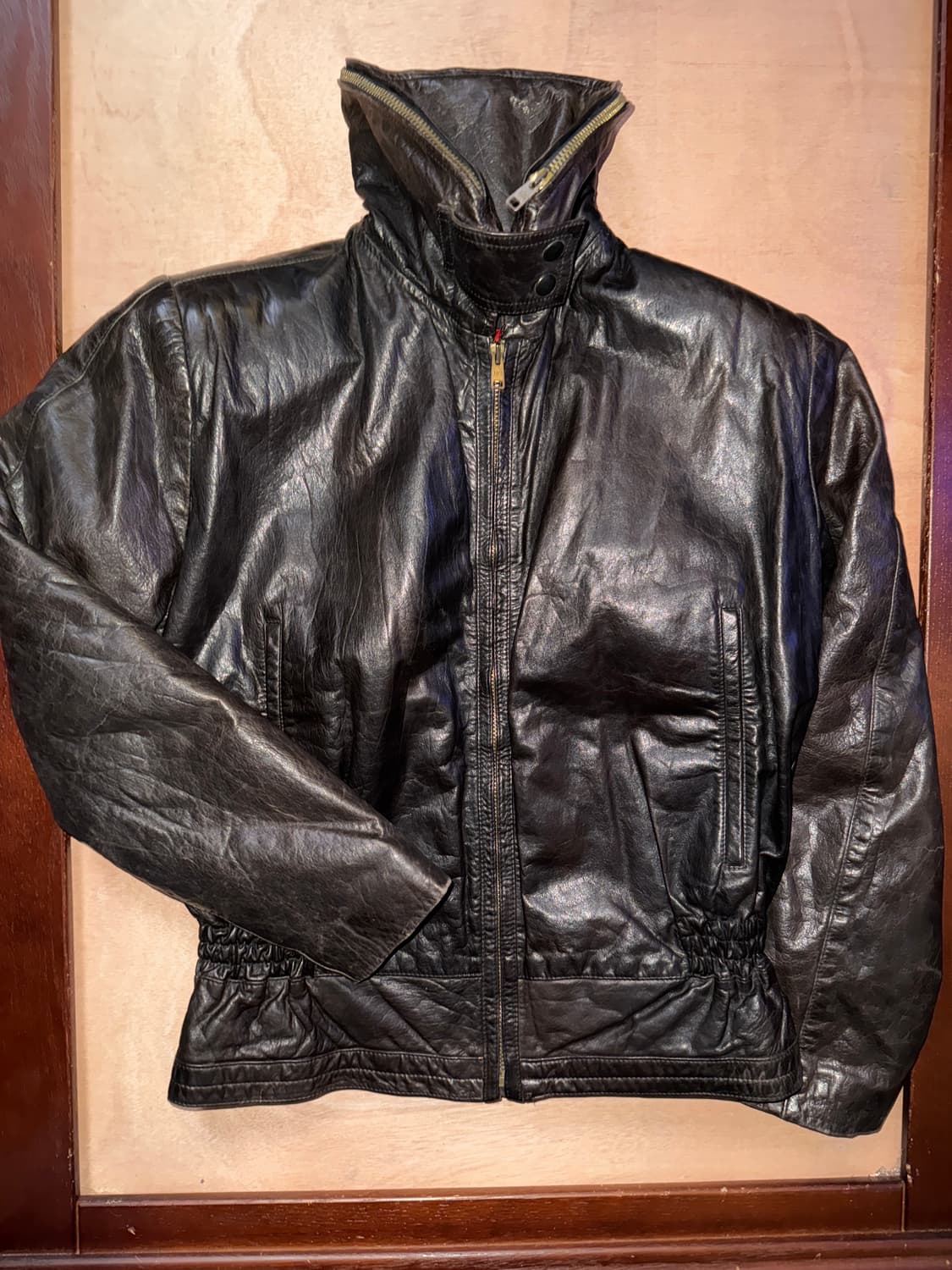 80s Mani by giorgio armani leather jacke 상품이미지2