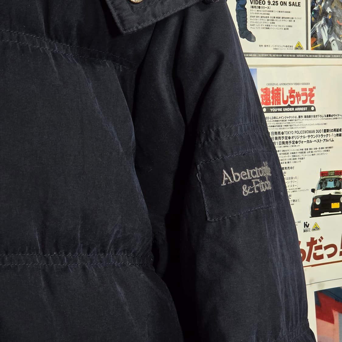 아베크롬비 스웨이드 네이비 덕다운 패딩 점퍼 상품이미지4