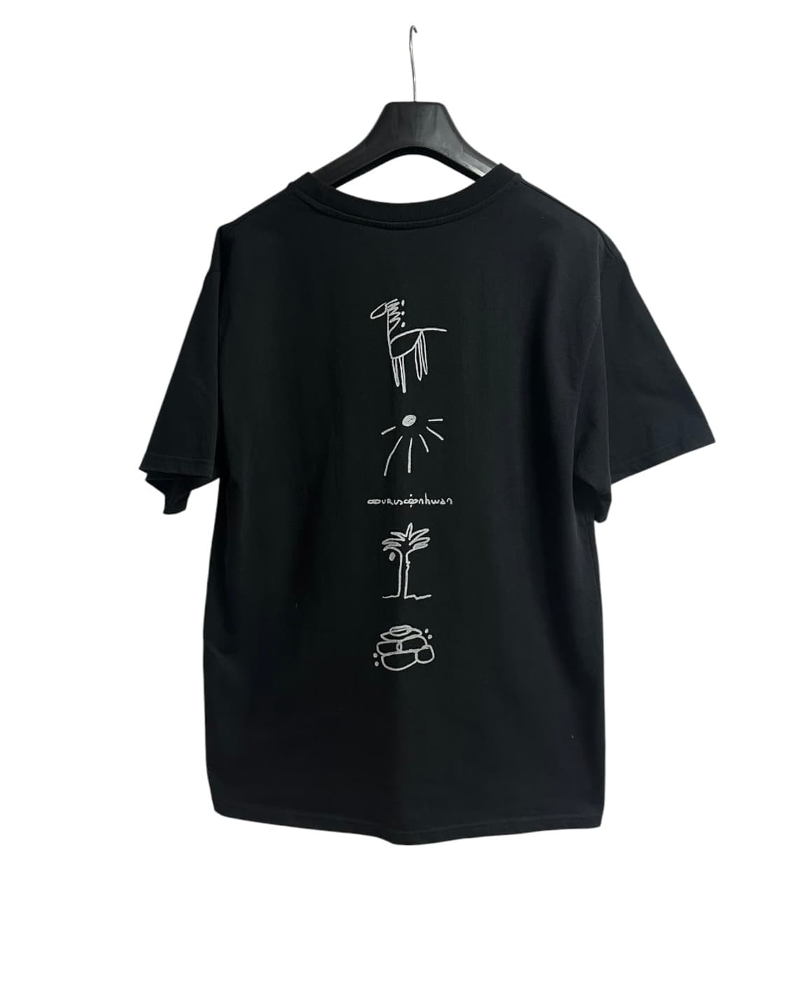 아워순환 블랙 반팔티셔츠 1SIZE 상품이미지5