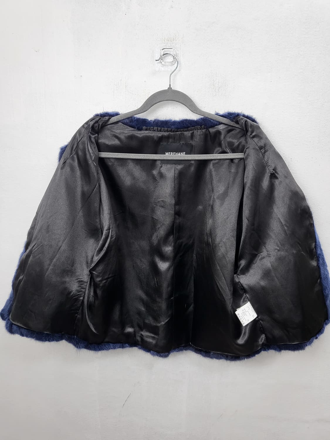 MEREHANE 천연밍크 모피숏자켓 블루네이비 S 90 새제품 상품이미지9