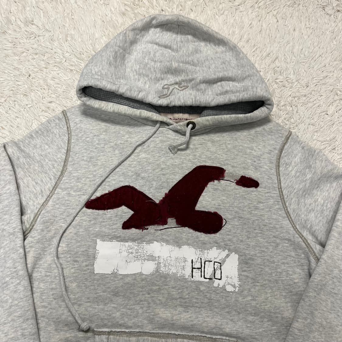 Hollister melange grey hoodie 상품이미지5