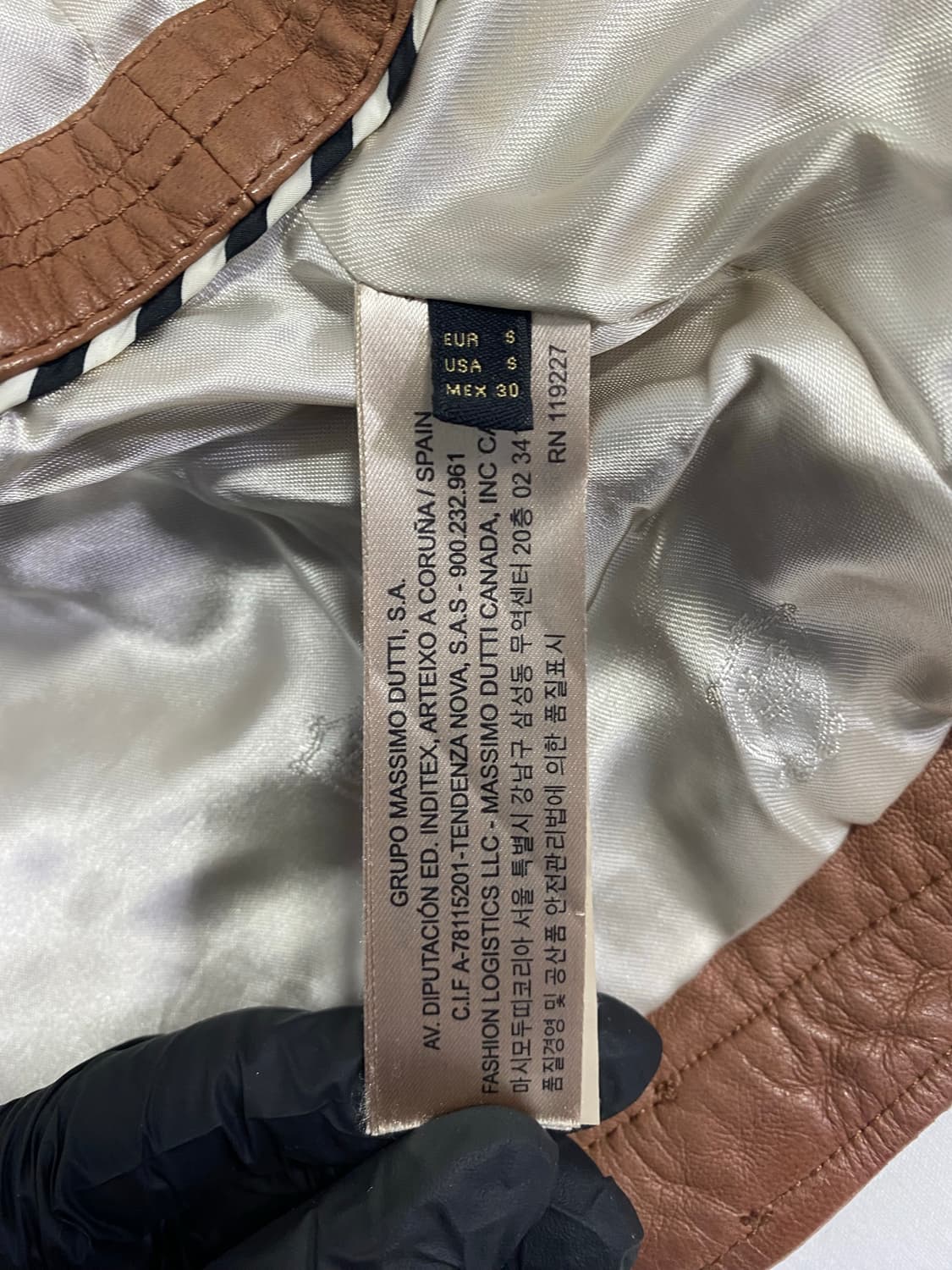 마시모두띠 카멜 가죽 레더 자켓 S 상품이미지10