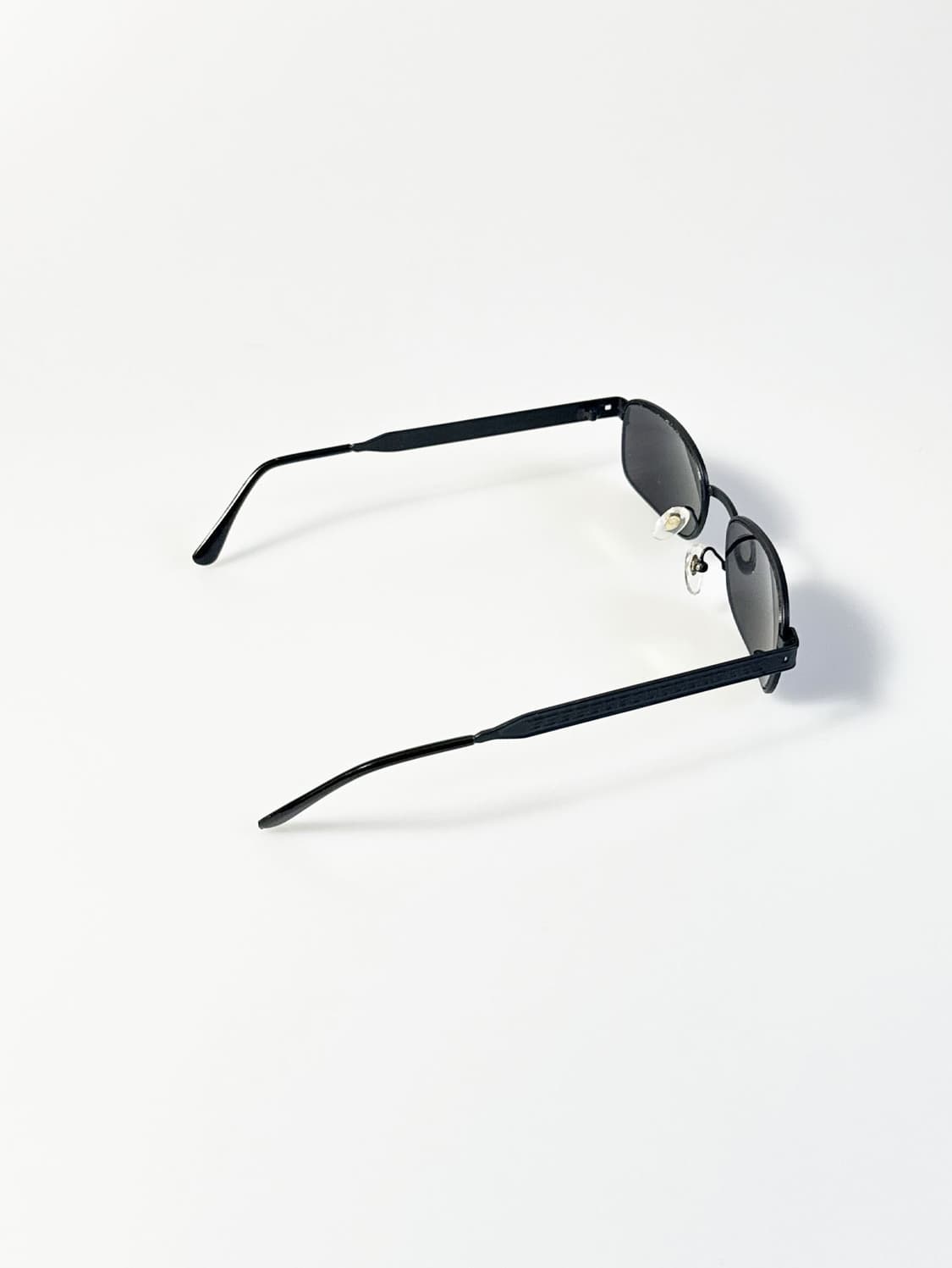 90s JOANNA 블랙 메탈 슬림 스퀘어 빈티지 선글라스 상품이미지4