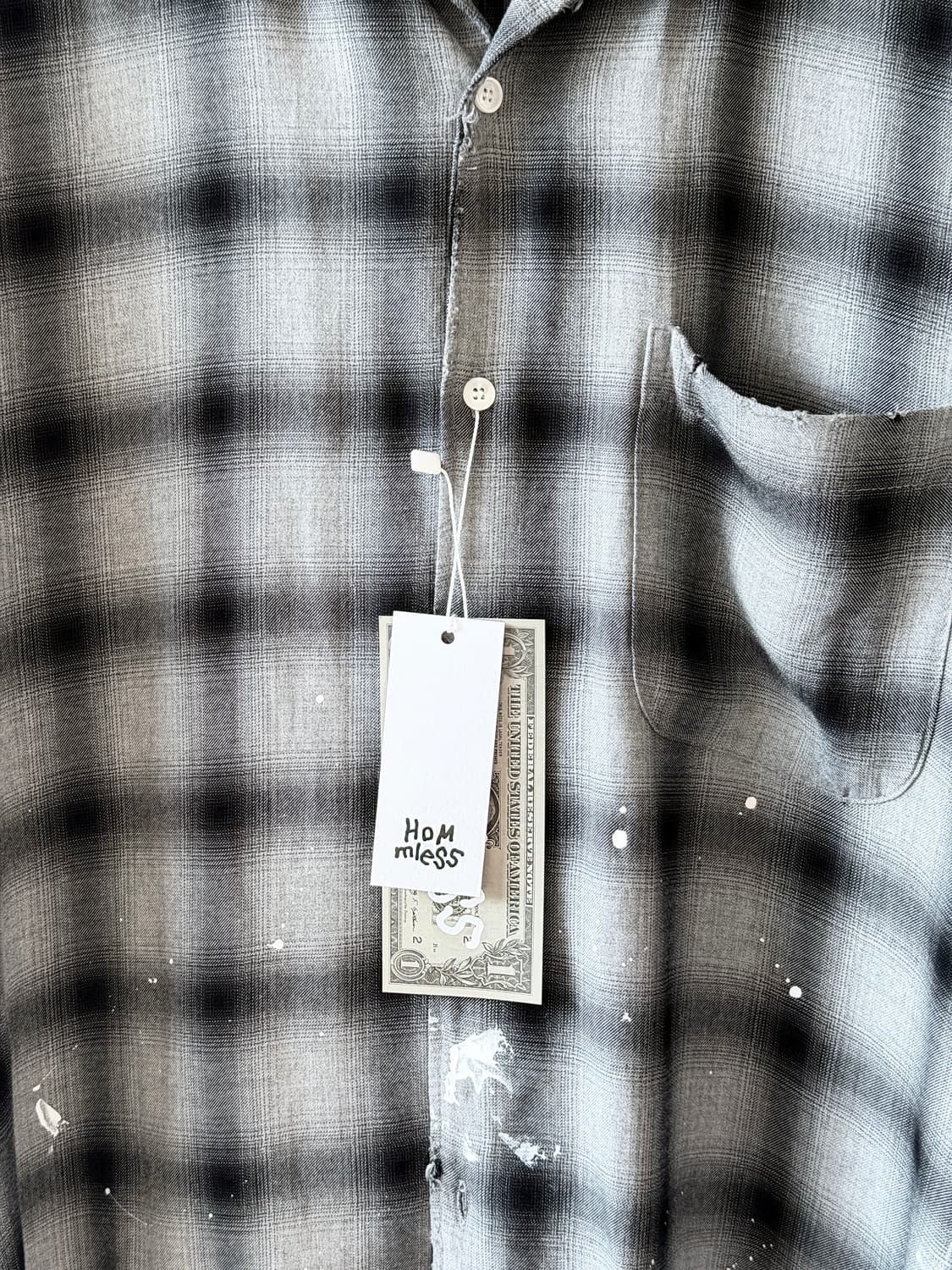 홈리스 레이온 오픈 칼라 셔츠 상품이미지4