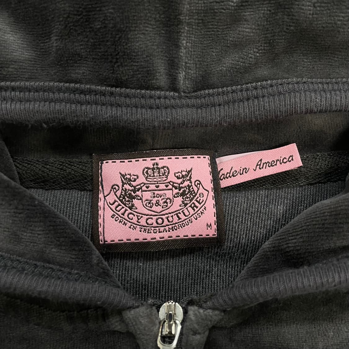 쥬시꾸띄르 로즈 벨벳 후드 집업 상품이미지6