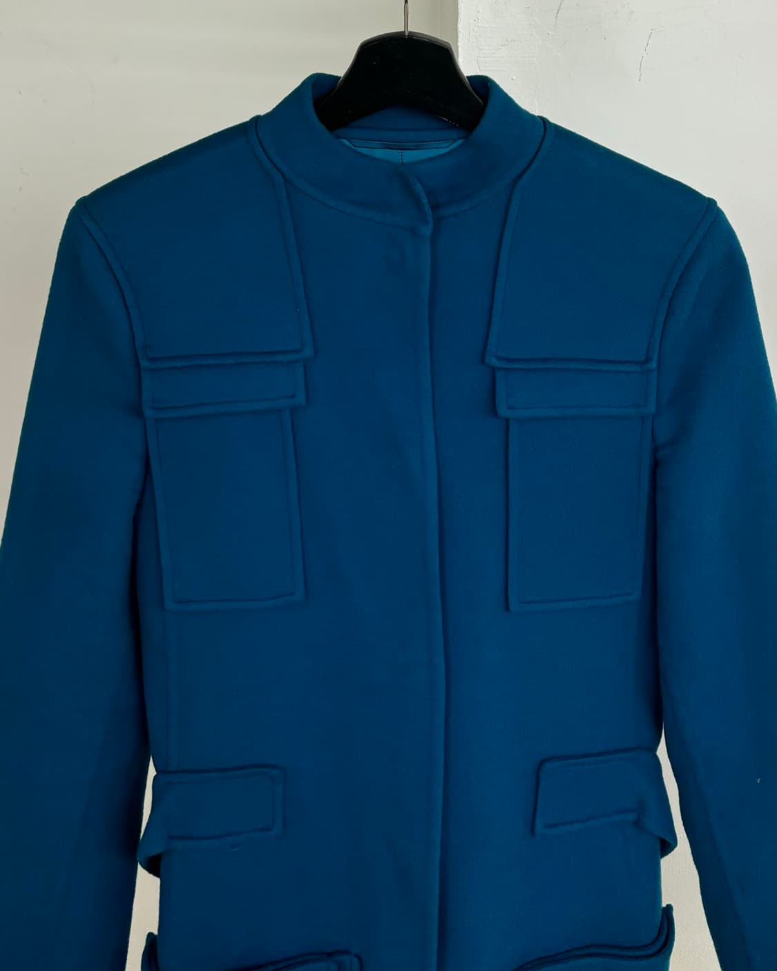 질 샌더 블루 울 캐시미어 혼방 코트 상품이미지2