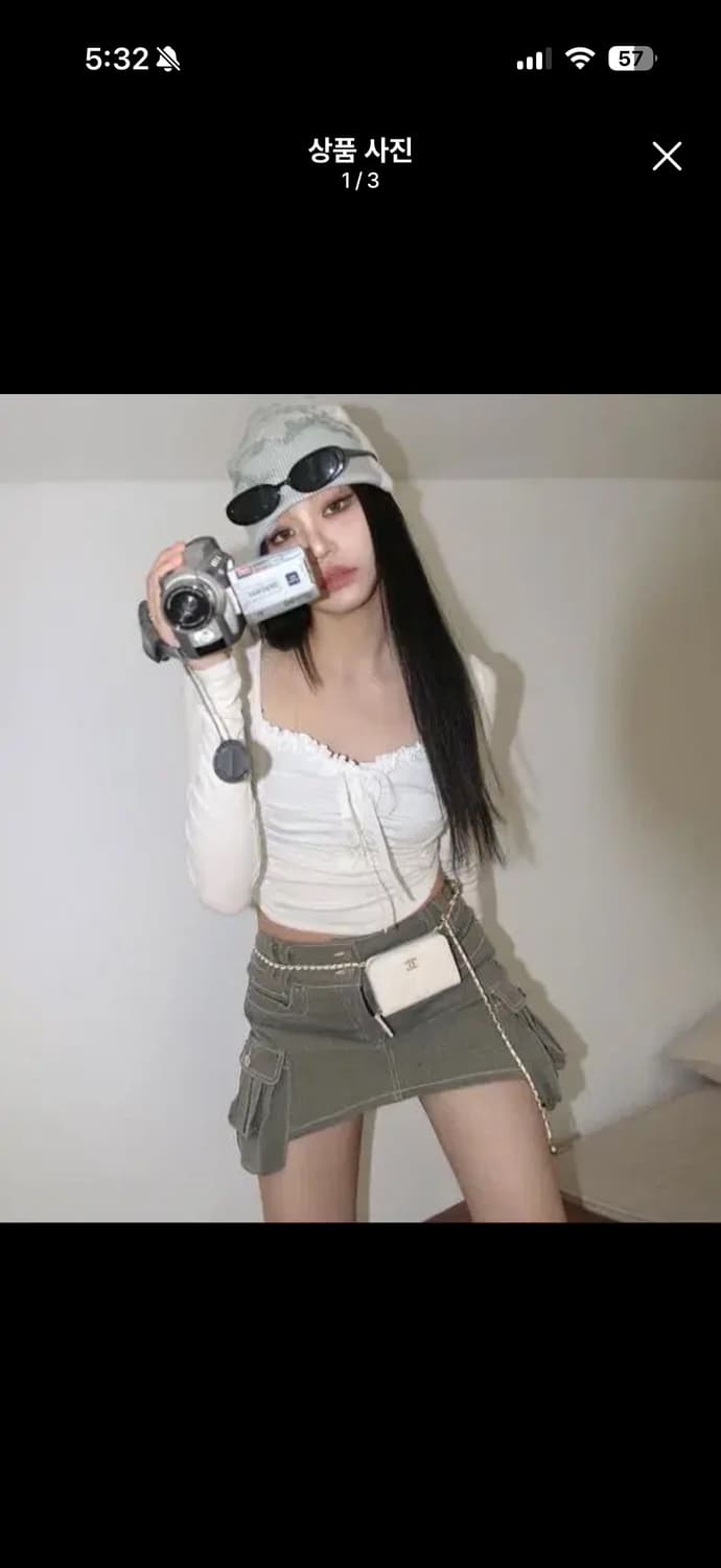 드라이로즈 빈티지 카고 스커트 상품이미지1