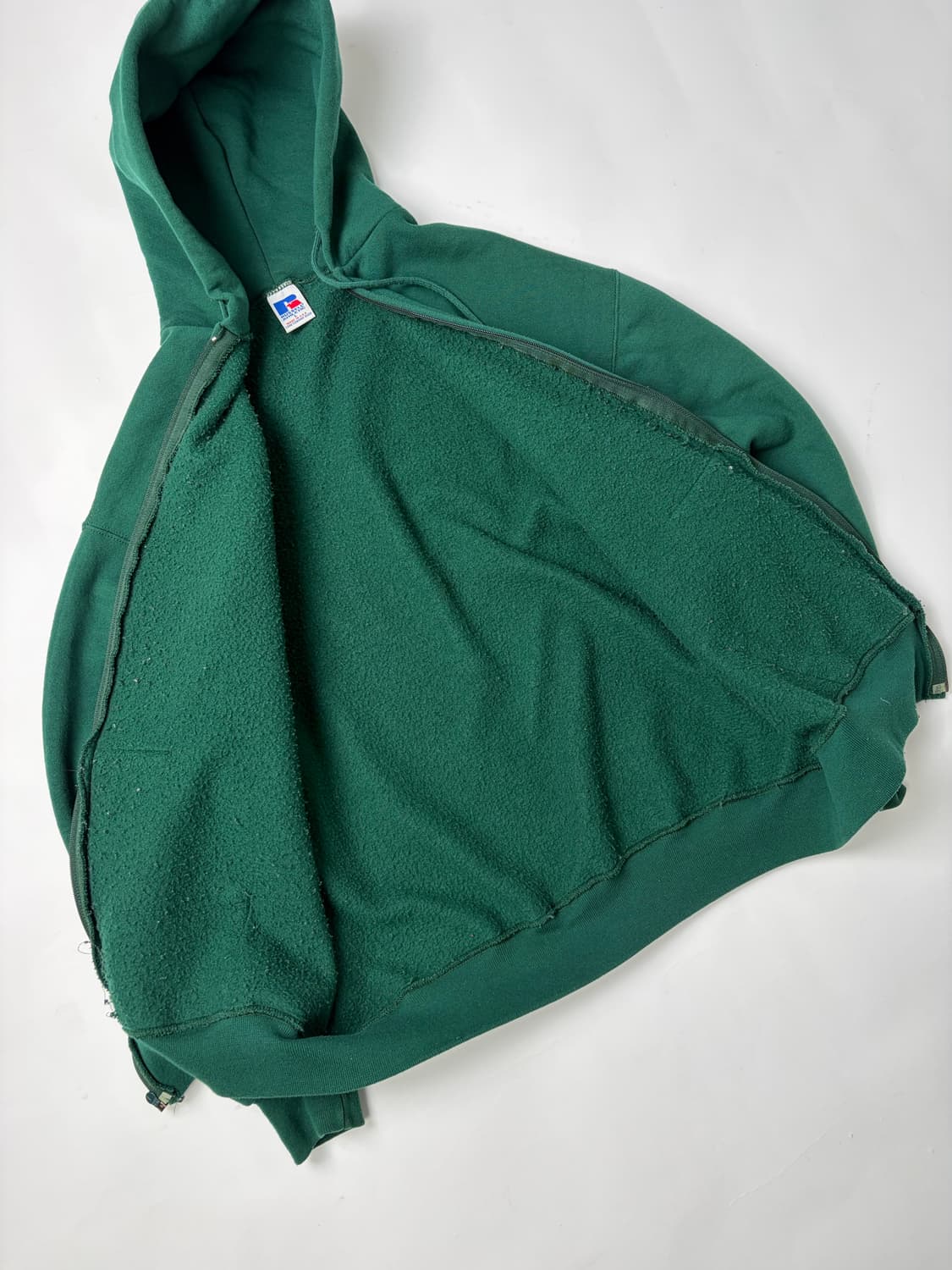 90s Russell Zip Up Hoodie (green) 상품이미지7