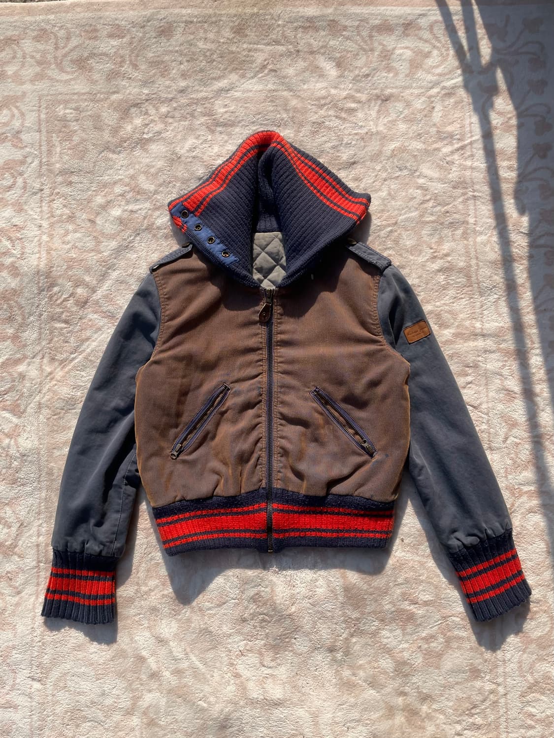 Reibous Jeans Y2K Corduroy Bomber Jacket 상품이미지1