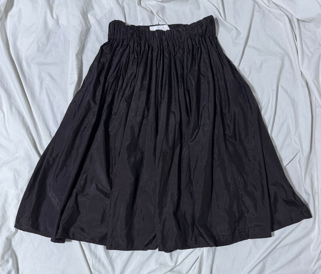 빈티지 질 샌더 나일론 실크 플리츠 플레어 스커트 2023 상품이미지1