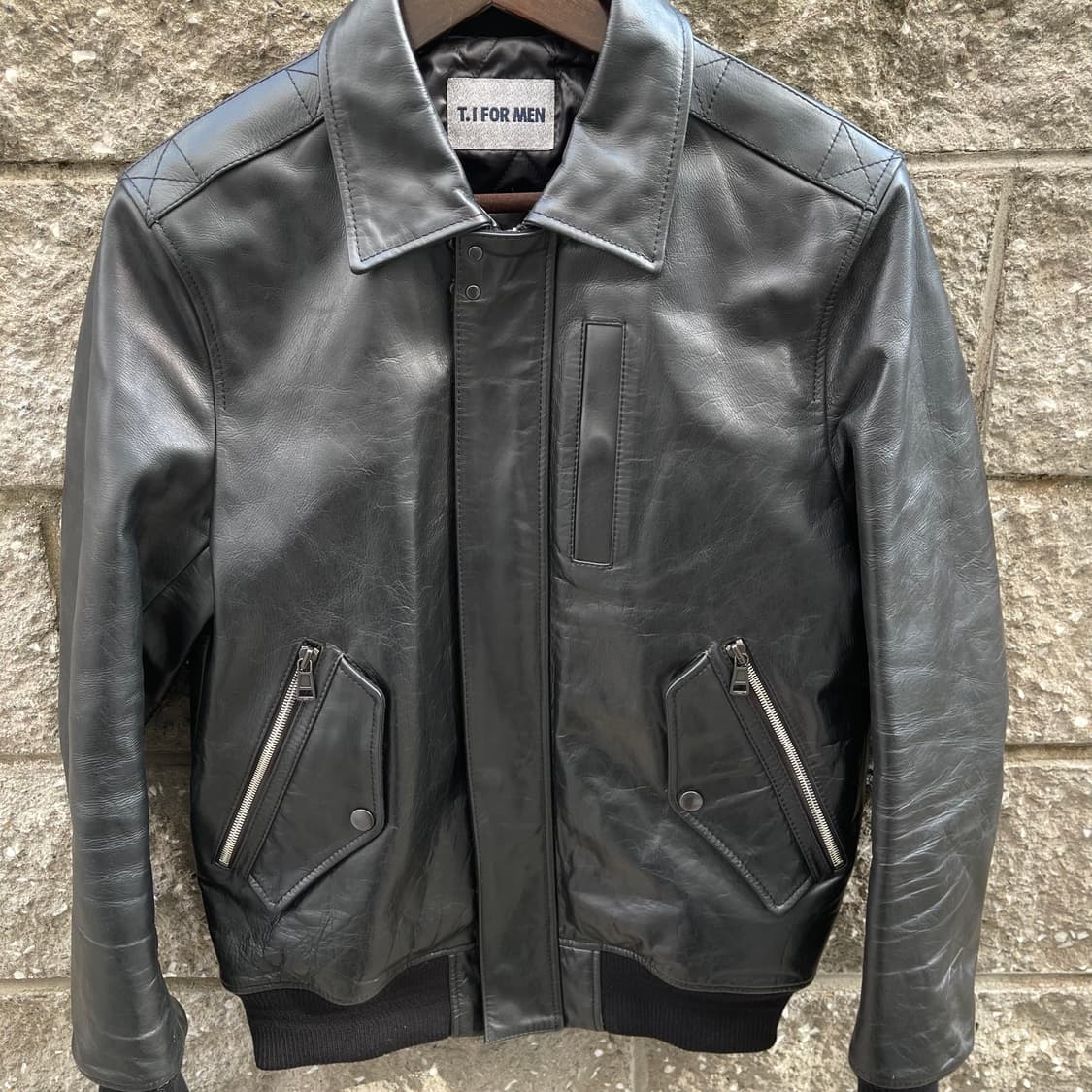 [100] 티아이포맨 소가죽 블랙 자켓 상품이미지2