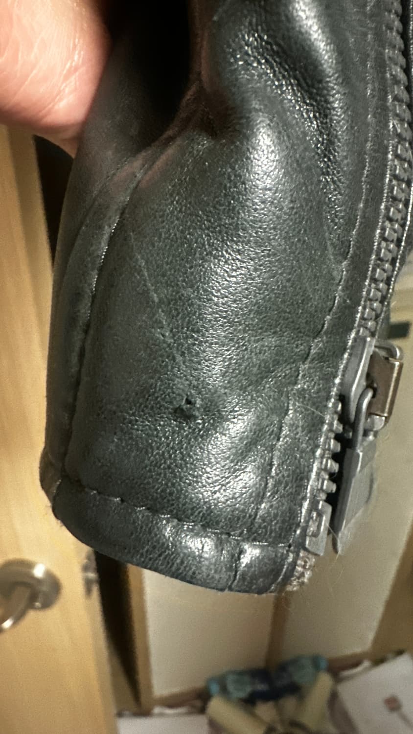 발렌시아가 램스킨 레더자켓 36 상품이미지7