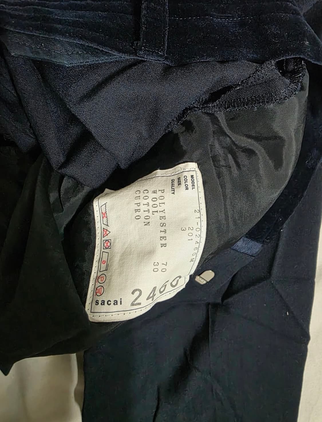 sacai 네이비 트라우저 상품이미지5