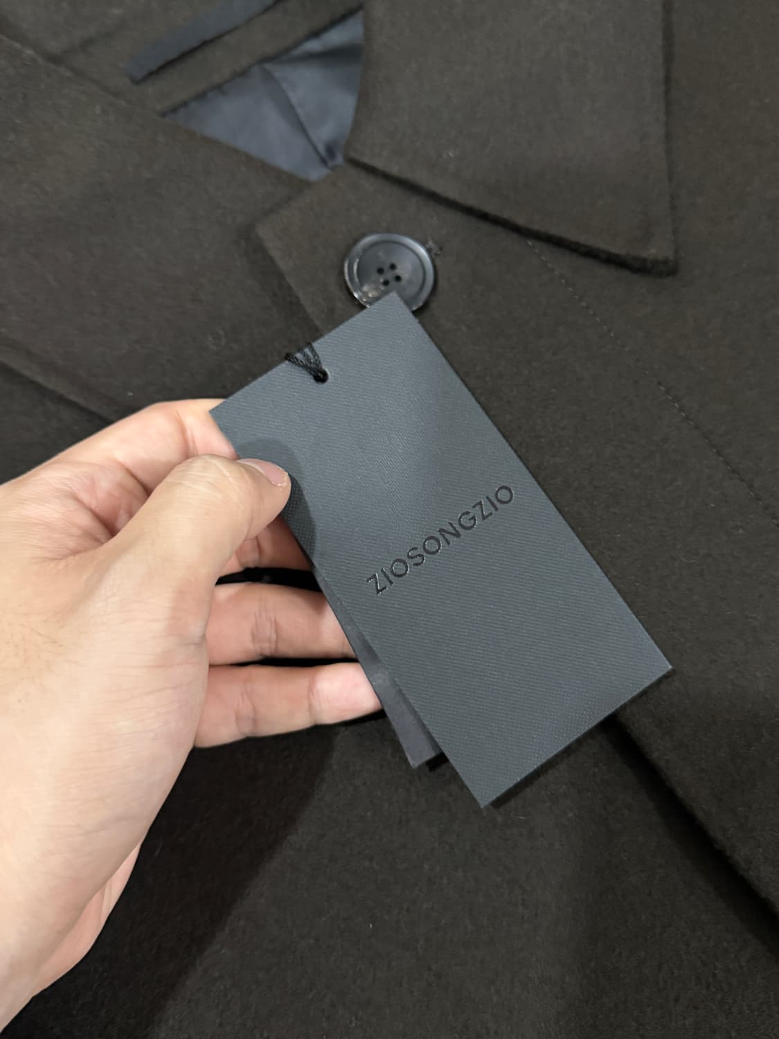 [100] 지오송지오 25FW 발마칸 핸드메이드 코트 다크브라운 상품이미지4