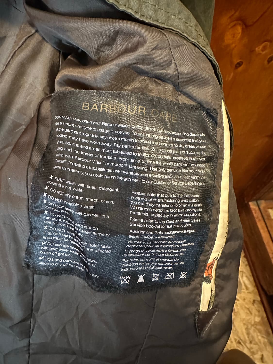 바버 비드넬 왁스 자켓 UK12 사이즈 (M) 상품이미지6