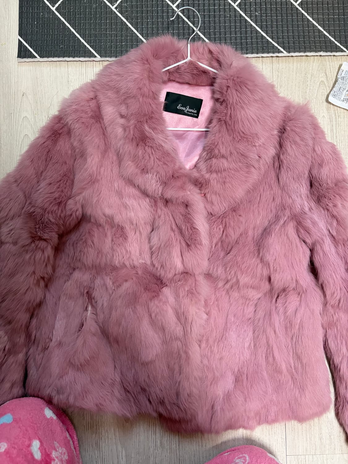 토끼 퍼자켓 핑크 아케호무 샵502 큐빈  상품이미지3