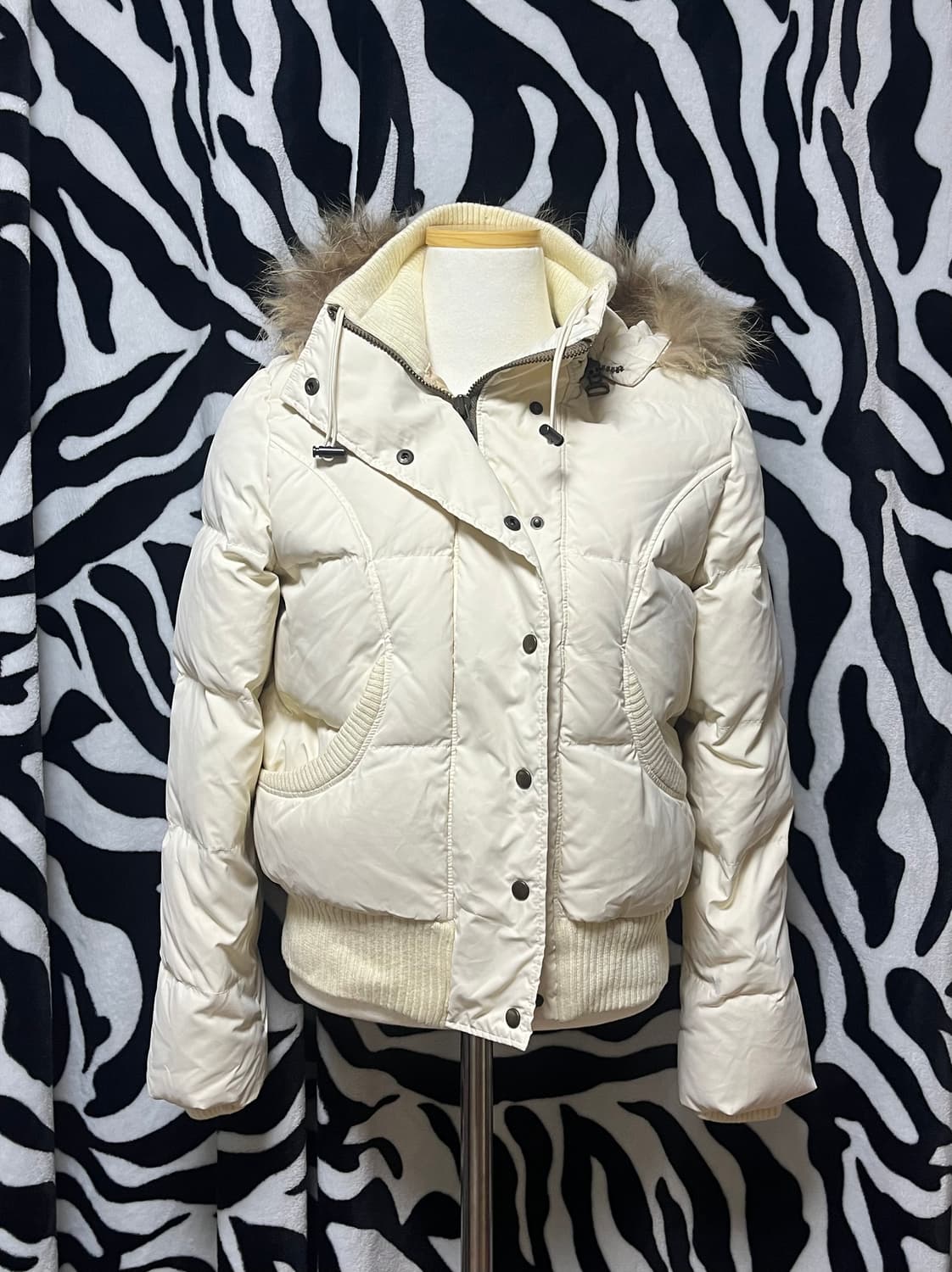 vintage short fur padding 상품이미지1