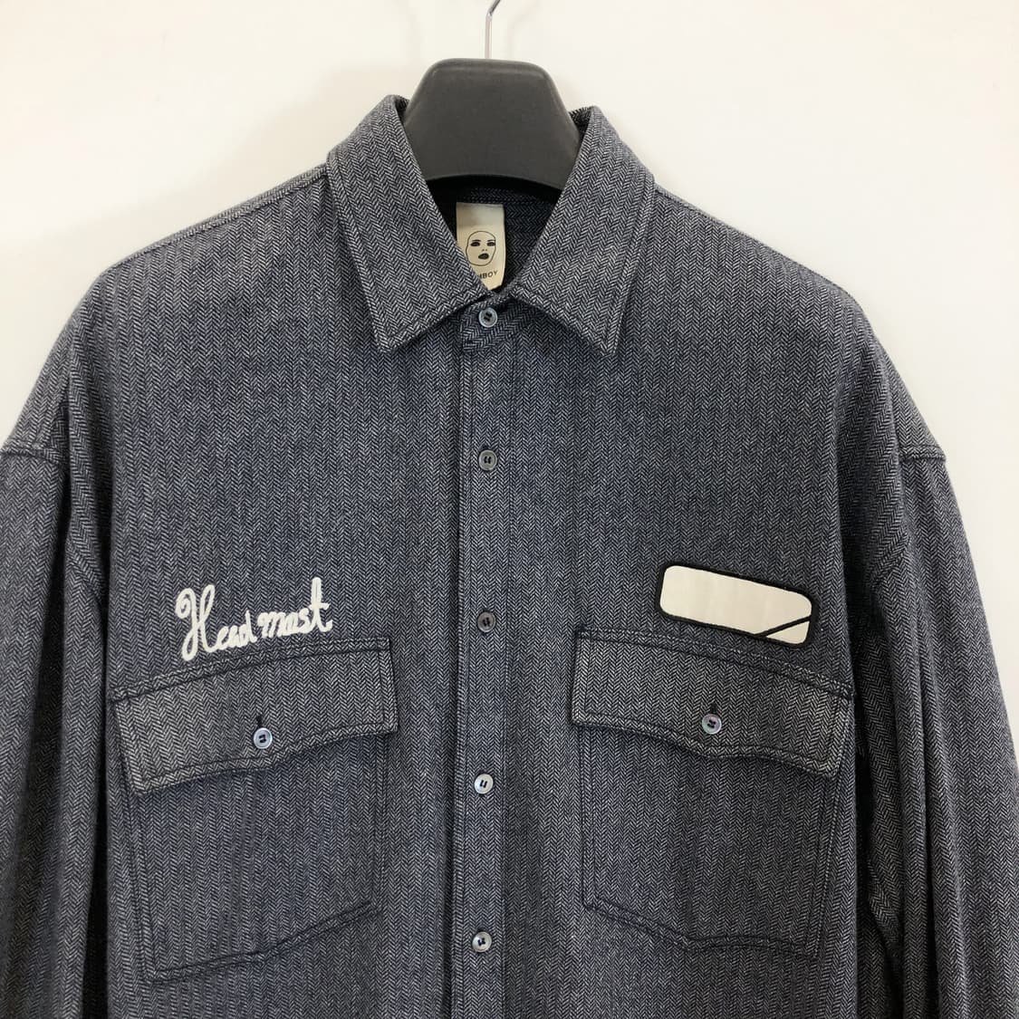 톰보이 헤링본 울 오버셔츠 85-92-160 상품이미지2