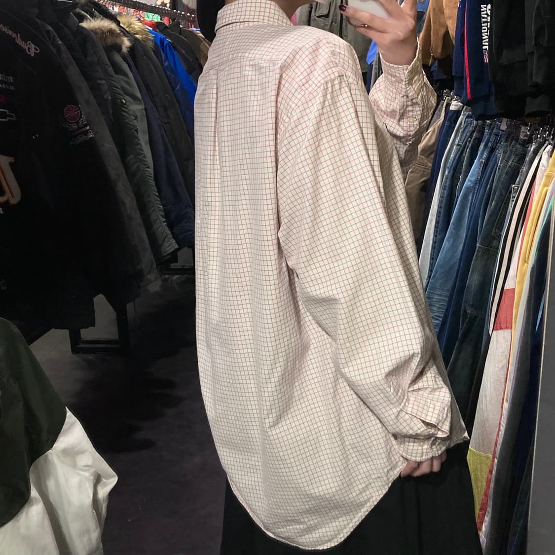 [IM]폴로 랄프로렌 그래프 체크 셔츠 레드 블랙 상품이미지6