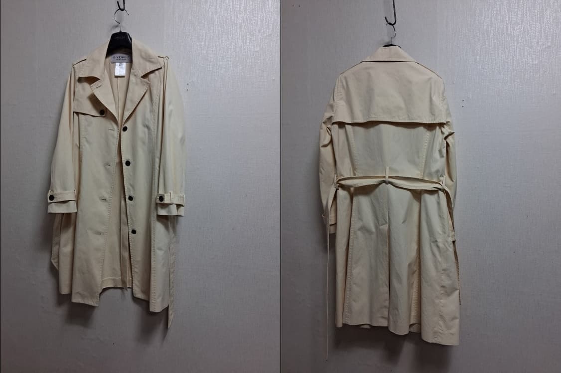 일본구제 GIVENCHY 아이보리 트렌치코트 홑겹 춘추 40 66사이즈
 상품이미지3