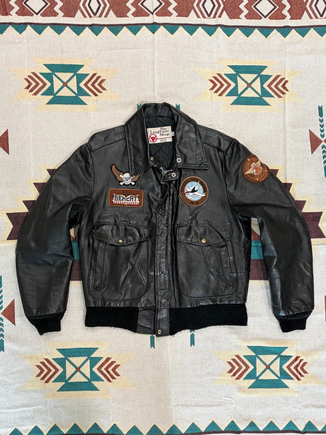 70s Sears usa A2 leather / 씨어스 레더 자켓 상품이미지1