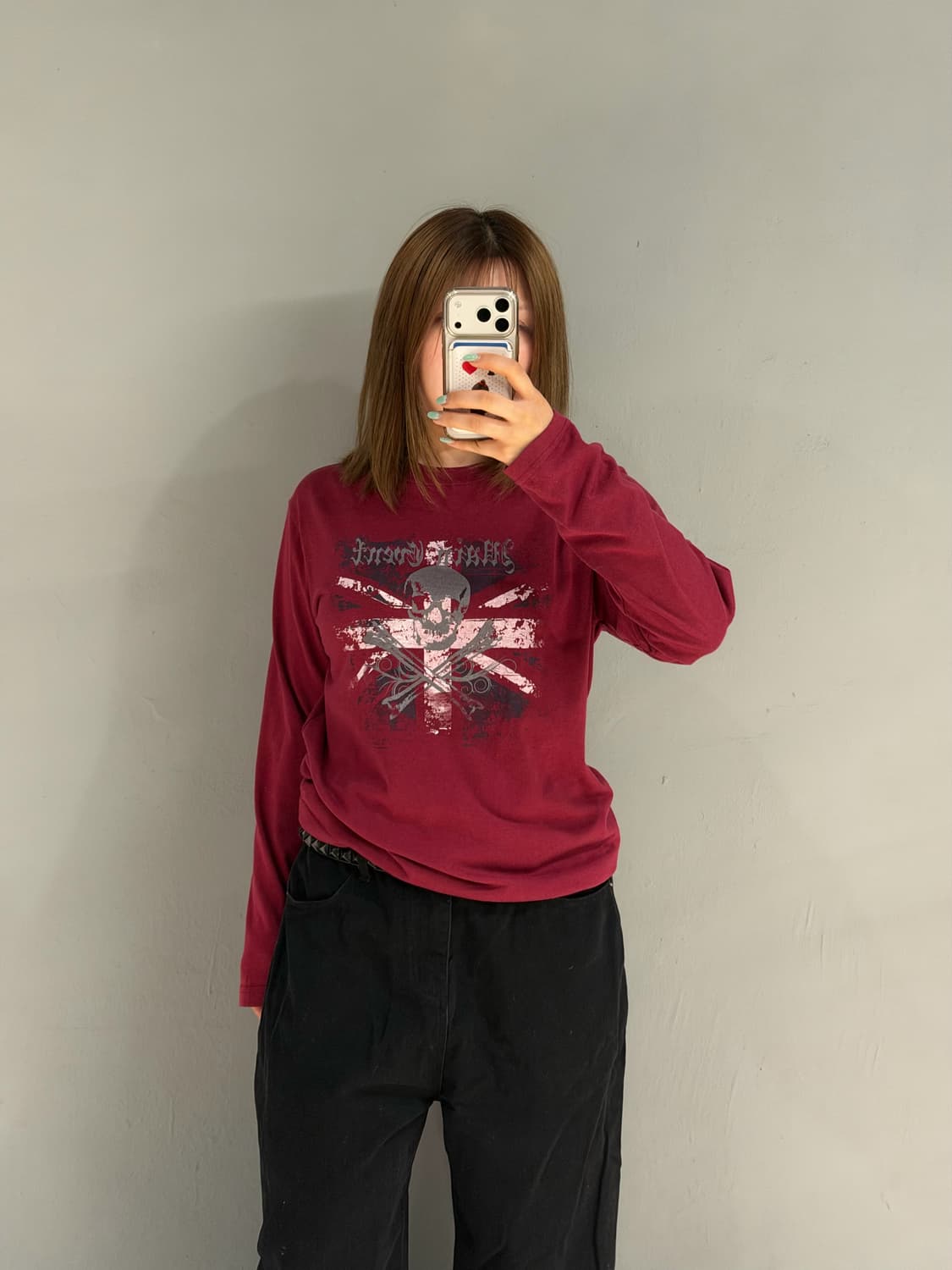 union jack & skull printing long sleeve 상품이미지3