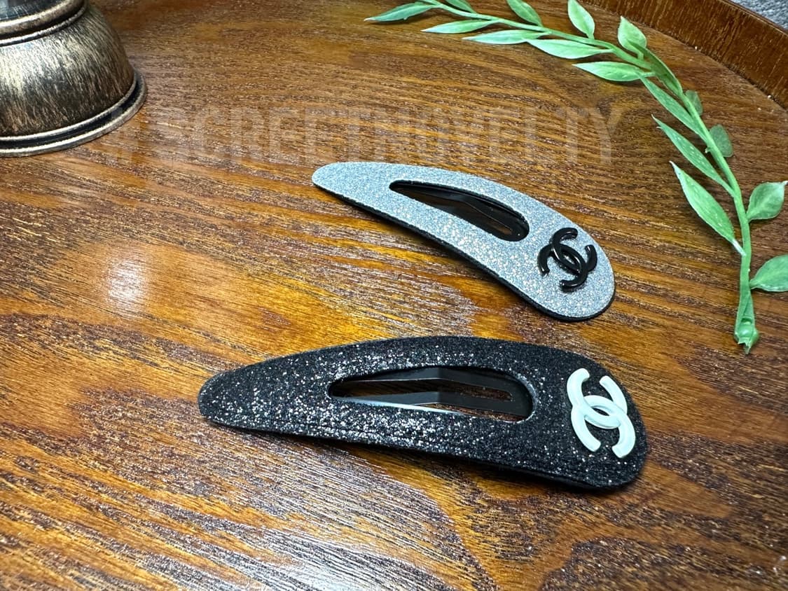 샤넬 글리터 헤어핀 실버 / 블랙 (개당가격) 상품이미지7